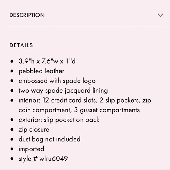 Kate spade pebbled leather purse with matching wallet - Picture 16 of 16